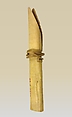 Reed Pipe, eagle (?) bone, wood, split bark, Native American (Haida)